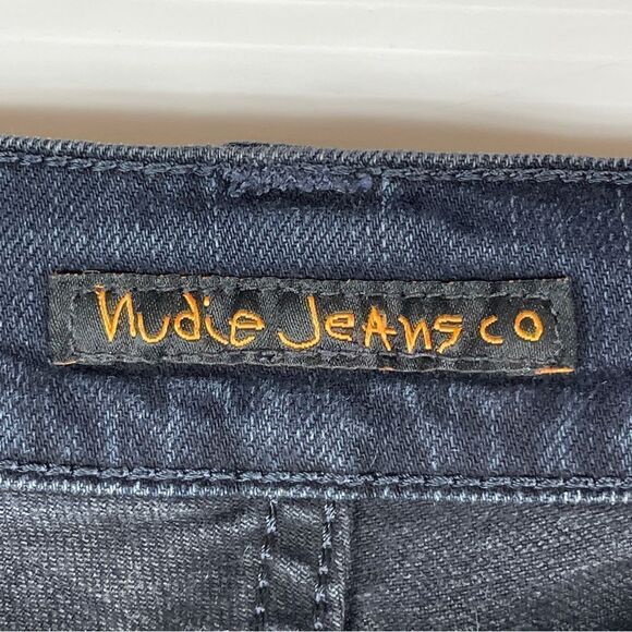 Nudie Jeans Thin Finn Organic Blue Strike Men’s Tag Size 36 HEMMED - Picture 6 of 13